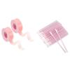 2 Rolls Silicone Gel Makeup Tape, 1/2'' x 8 Yards Pink Lash Tape, 100pcs Lip Brush for Lipstick and Lip Gloss view 1