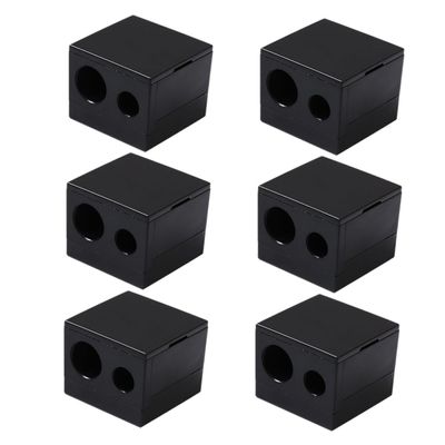PartyKindom Eyebrow Pencil Sharpener 6-Piece Double Hole Cosmetic Tool for Women Precision Makeup Sharpener for Eyebrow Pencils and Eyeliners for Makeup Artists and Beginners