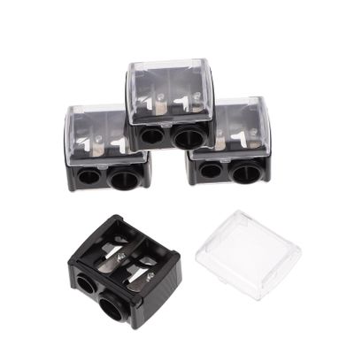 BAZEITFLOW 4pcs Dual Eyeliner Pencil Sharpener for Makeup and Eyebrow Pencils Lightweight and Portable Cosmetic Random Cover Color