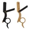 PLAFOPE 2pcs Beard Razor Blade Men Barber Accessories Single Blade Manual Shaver for Hair Shaving Eyebrow Trimmer view 1