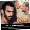 PLAFOPE 2pcs Beard Razor Blade Men Barber Accessories Single Blade Manual Shaver for Hair Shaving Eyebrow Trimmer view 3