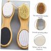 Healvian Bamboo Foot Care Tools Set 4pcs Pedicure Board Pumice Stone and Foot Scrubber Effective Callus Remover for view 4