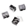 PartyKindom 4pcs Dual Pencil Sharpener for Eyeliner and Brow Pencils Cosmetic Sharpener Shavings Collector Makeup Tool for Precision Application Black view 1