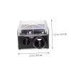 PartyKindom 4pcs Dual Pencil Sharpener for Eyeliner and Brow Pencils Cosmetic Sharpener Shavings Collector Makeup Tool for Precision Application Black view 3