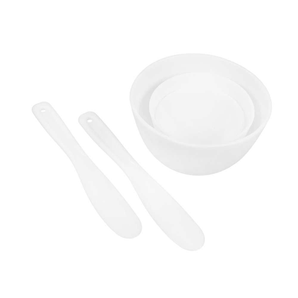 Healeved Silicone Mask Mixing Bowl Set with Applicators Diy Facial Mask and Hair Oil Mixing Kit for Home and Salon Use Easy to Clean Convenient and Practical