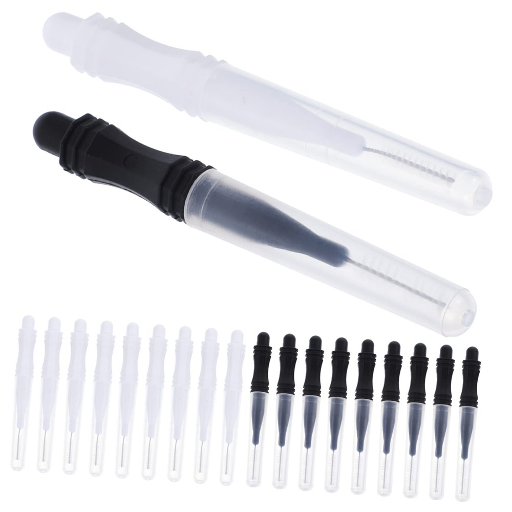 Healeved 60pcs Micro Eyebrow Brush with Caps Brow Lamination Tools for Eyebrow and Lash Extensions Compact Easy to Use Practical Safe and Reliable for
