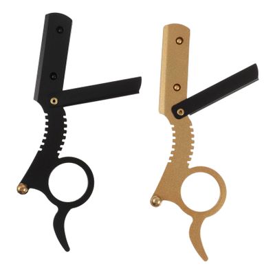LIFKOME 2pcs Manual Razor Barber Finger Razor for Men Beard Shaver Gentle Blade for Grooming
