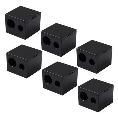 LIFKOME Dual Eyebrow Pencil Sharpener 6-Piece Set Double Hole Design Suitable for Cosmetic Pencils Makeup Accessories for Beauty Enthusiasts