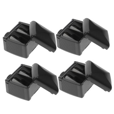 LOORGVEL 4pcs Durable Eyeliner Sharpener Black Cosmetic Tool for Makeup Pencils Lightweight Design for Eyebrow Lipstick Pencils Essential Makeup Accessories Easy to Use
