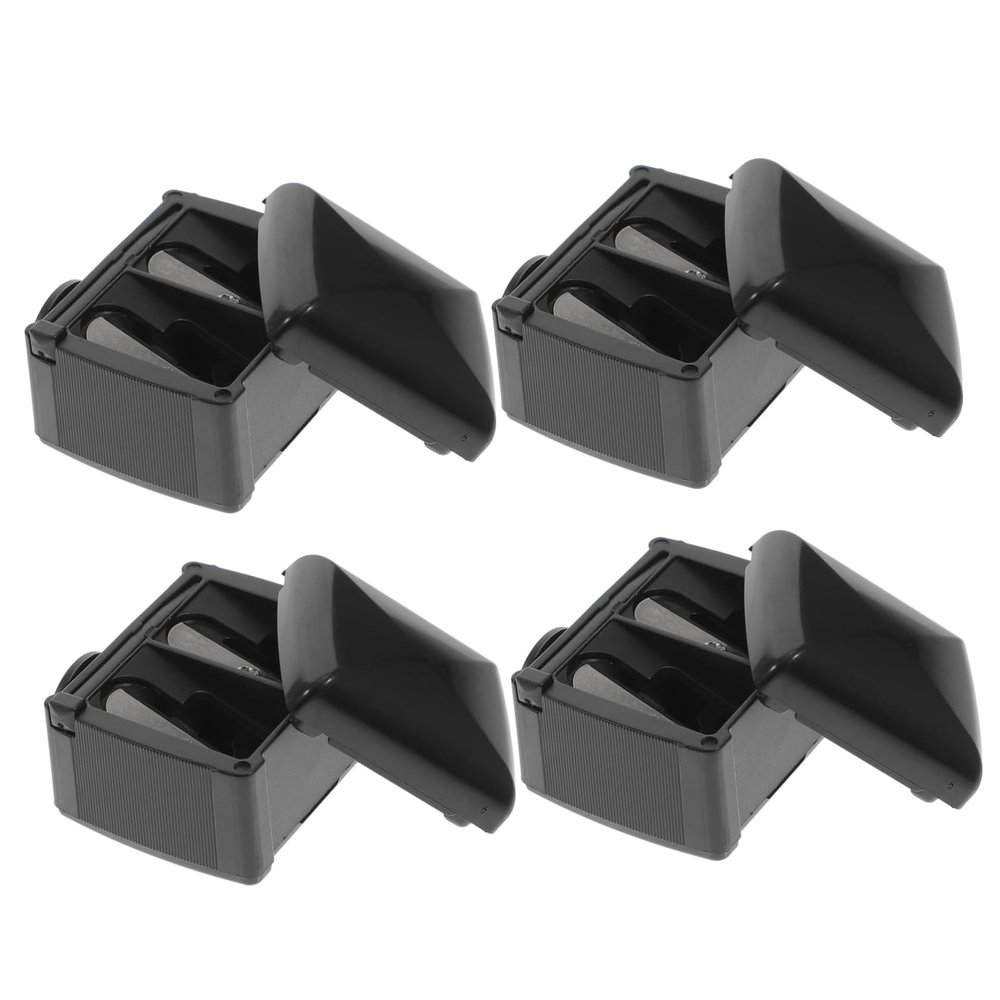 LOORGVEL 4pcs Durable Eyeliner Sharpener Black Cosmetic Tool for Makeup Pencils Lightweight Design for Eyebrow Lipstick Pencils Essential Makeup Accessories Easy to Use