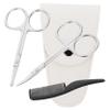 SHERCHPRY Facial Hair Trimming Kit 4pcs Stainless Steel Beard Scissors Scissors Nose Hair Trimmer Precision Shears for Grooming Barber Shop Diy view 1