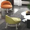 ZOCWJK Rolling Footstool with Backrest and Wheels for Easy Mobility Short Seat Stool with Swivel Caster Wheels and PU Leather Upholstery Compact White Foot Stool for H(White view 2