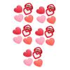 TOGEVAL 20pcs Heart-shaped Lipstick Containers Mirror Compact Empty Makeup Cases for Travel-friendly Storage for Lipsticks and Eyeshadows view 1