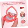 TOGEVAL 20pcs Heart-shaped Lipstick Containers Mirror Compact Empty Makeup Cases for Travel-friendly Storage for Lipsticks and Eyeshadows view 3