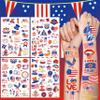 110Pcs 4th of July Temporary Tattoos, 4 Sheets Patriotic Party Face Body Decorations, USA Flag Independence Day 4th of July Temporary Tattoo Stickers for Kids Adults, Fourth of July Temporary Tattoos view 1