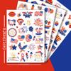 110Pcs 4th of July Temporary Tattoos, 4 Sheets Patriotic Party Face Body Decorations, USA Flag Independence Day 4th of July Temporary Tattoo Stickers for Kids Adults, Fourth of July Temporary Tattoos view 4