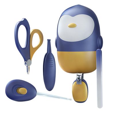 Milisten Nail Care Scissors Set Grooming Kit Led Ear Spoon Nail Clippers Scissors File Tweezer for Newborns Boy Girl Safe Easy Use