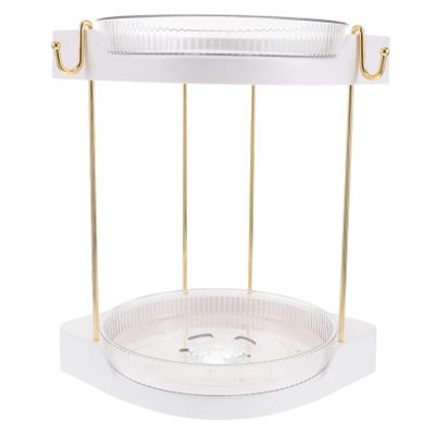 Alipis Rotating Makeup Organizer Capacity for Bathroom and Vanity Chic Design for Easy Access Portable Multi Storage for Cosmetics and Skin