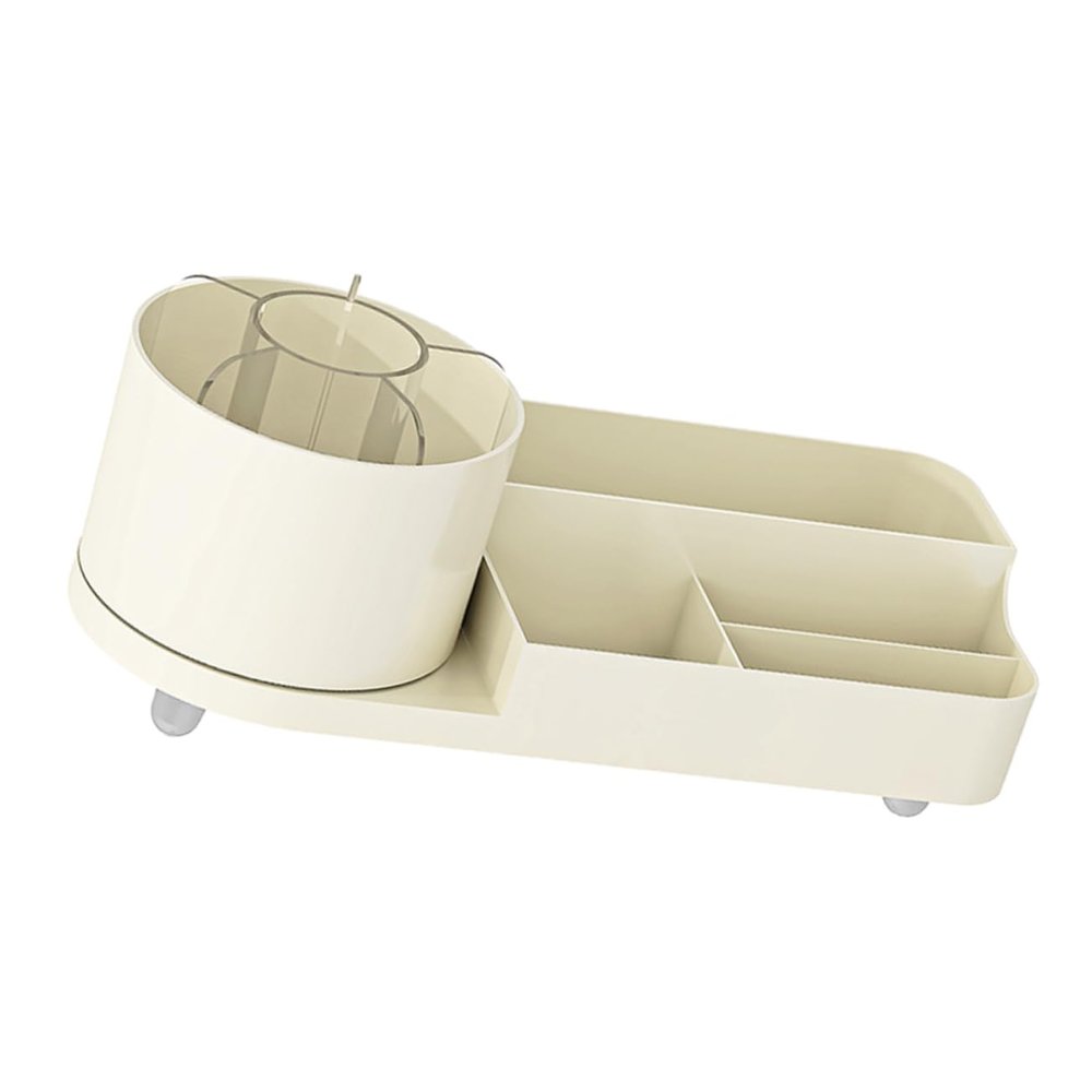 ABOOFAN Cosmetics Organizer Desk Makeup Storage Box Rotating Makeup Holder Skincare Brush Storage Desktop Organizer for Cosmetics