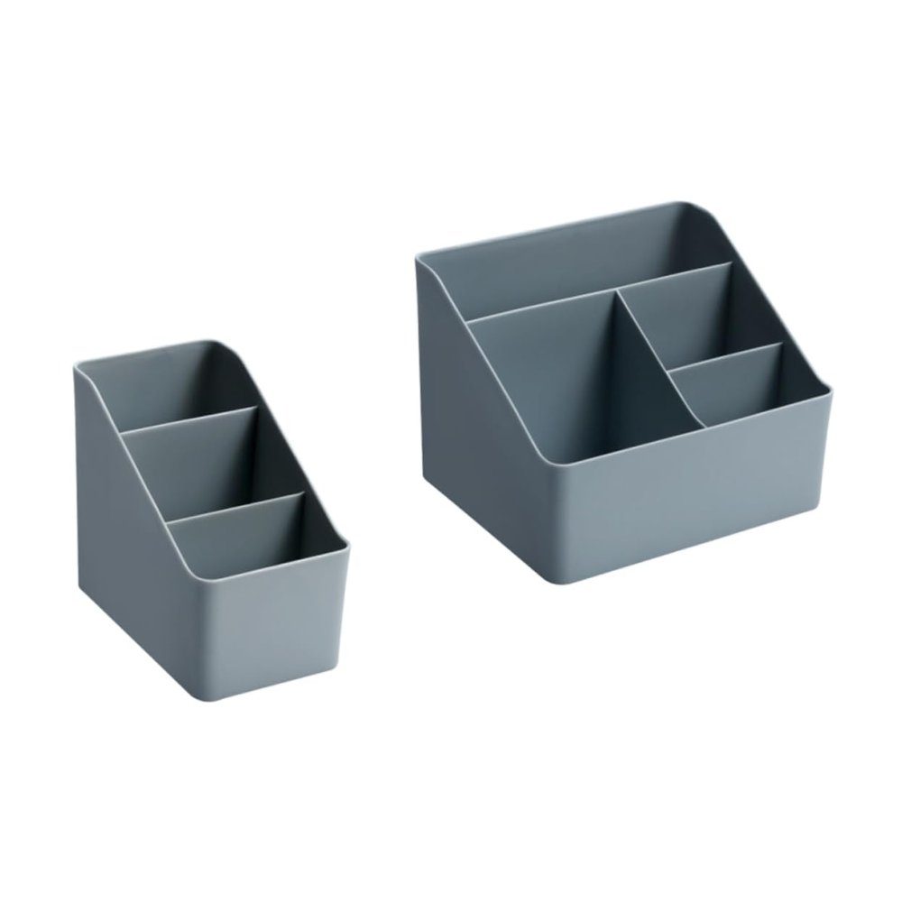 ABOOFAN 2pcs Multi-grid Toiletry Storage Box Versatile Jewelry Container Cosmetics Organizer for Students Portable Pink Dusty Blue Design Easy to Clean