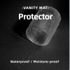 15.7"x23.6" Waterproof Makeup mat -Easy to Clean PU Leather Vanity Table Protector, No-Slip Vanity Mat for Makeup Brushes, Jewelry, Skincare(Black) view 3