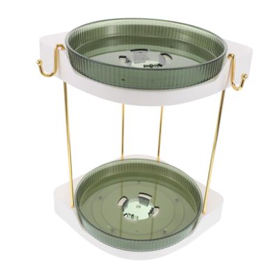 ABOOFAN Stackable Makeup Stand Organizer Rotating Shelf Corner Bathroom Organizers
