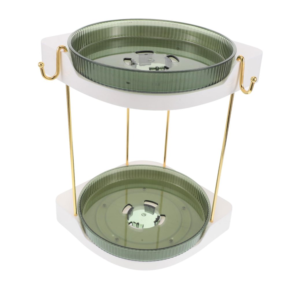 ABOOFAN Stackable Makeup Stand Organizer Rotating Shelf Corner Bathroom Organizers
