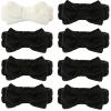 Tethzeng Bridesmaid Scrunchies Proposal Gifts square 4.1inch Bachelorette Hair Claws Clips Girls heart sunglasses headband gift for Wedding Party Favors (24, White&Black) view 2