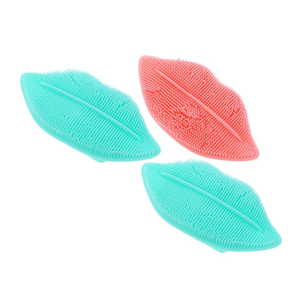 minkissy 3pcs Silicone Face Brush Exfoliating Makeup Brush Facial Scrubber for Face Wash Random Color
