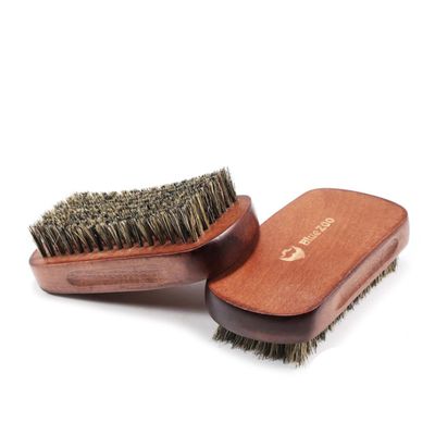 IWOWHERO Beard Brush for Men Natural Beech Wood Handle Beard Shaping Tool Barber Brush