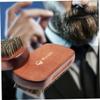 IWOWHERO Beard Brush for Men Natural Beech Wood Handle Beard Shaping Tool Barber Brush view 4