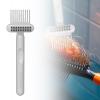 2-in-1 Comb Cleaner with Pick and Bristles, Hair Brush Cleaner and Remover Tool, Comb for Removing Hair and Dust, for Cleaning Hairs Dust (Grey_3 pcs) view 4