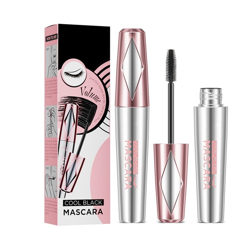 2025 New My Amazing Lashes Mascara,Stunning Volume and Length,Waterproof Black Long and Curly,4D Silk Fiber Lash Mascara with New Silicone Brush Head(Black-2PCS, 2PCS)