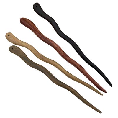 PENIKOKO 4pcs Wooden Hair Sticks for Buns Chinese Hairpin Accessories Hair Styling Tools Natural Dark and Original for Daily Use and Elegant Hairstyles
