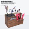 Wooden Hair Scissors Large Storage Box, Hairdressing Scissors Holder Shears Block, Barber Table Collector for Hairstyling, Combs Clips, Brushes, Salon Barber Scissor, Holder Rack view 2