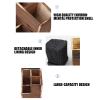 Wooden Hair Scissors Large Storage Box, Hairdressing Scissors Holder Shears Block, Barber Table Collector for Hairstyling, Combs Clips, Brushes, Salon Barber Scissor, Holder Rack view 4