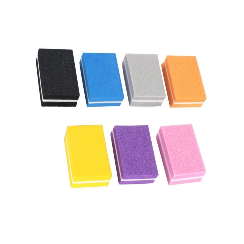 100pcs Nail File 100/180 Disposable Nail Buffer Block Sponge Women Manicure Tool Nail(Black)