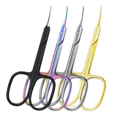 1pc Cuticle Scissors Professional Manicure Nail Tools Scissors Dead Skin Remover for Nails Art Stainless Steel Cuticle Cutter(Silver)