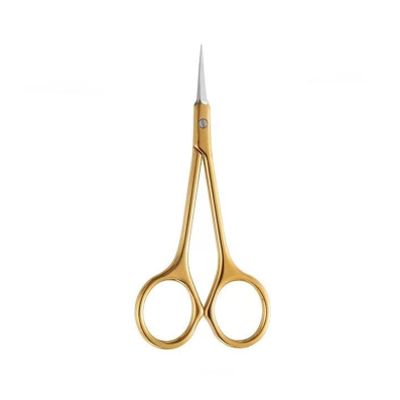 1PC Dead Skin Scissors Stainless Steel Multi-purpose Manicure Scissors Cuticle Trimmer Beauty Grooming Kit(Gold)