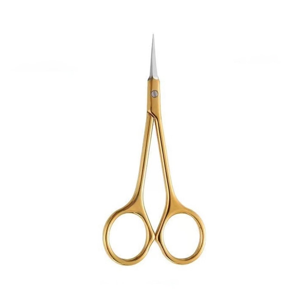 1PC Dead Skin Scissors Stainless Steel Multi-purpose Manicure Scissors Cuticle Trimmer Beauty Grooming Kit(Gold)