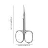 1Pcs Precision Stainless Steel Cuticle Scissors - Thin Blade Nail Clippers for Manicure and Eyebrow Trimming - Dead Skin Remover(Silvery Shiny) view 3