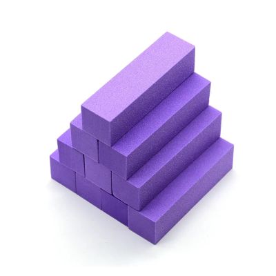 5/10 Pcs Nail Art Sanding Sponge Buffer Block Nail Buffers Files Block Grinding Polishing Manicure Nail Art Tool(Purple-10pcs)