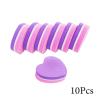 10/20/50 Pcs Purple Pink Heart Nail Files Buffer Block Removel Gel Polish Professional Material Nail Pedicure Manicure Tools(10Pcs) view 2