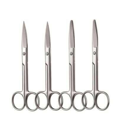 LZYXFP Scissors Steel Small Nail Tools Eyebrow Nose Hair Cut Manicure Makeup Professional Beauty Accessories(14 Curved Pointed)