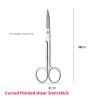 LZYXFP Scissors Steel Small Nail Tools Eyebrow Nose Hair Cut Manicure Makeup Professional Beauty Accessories(14 Curved Pointed) view 2