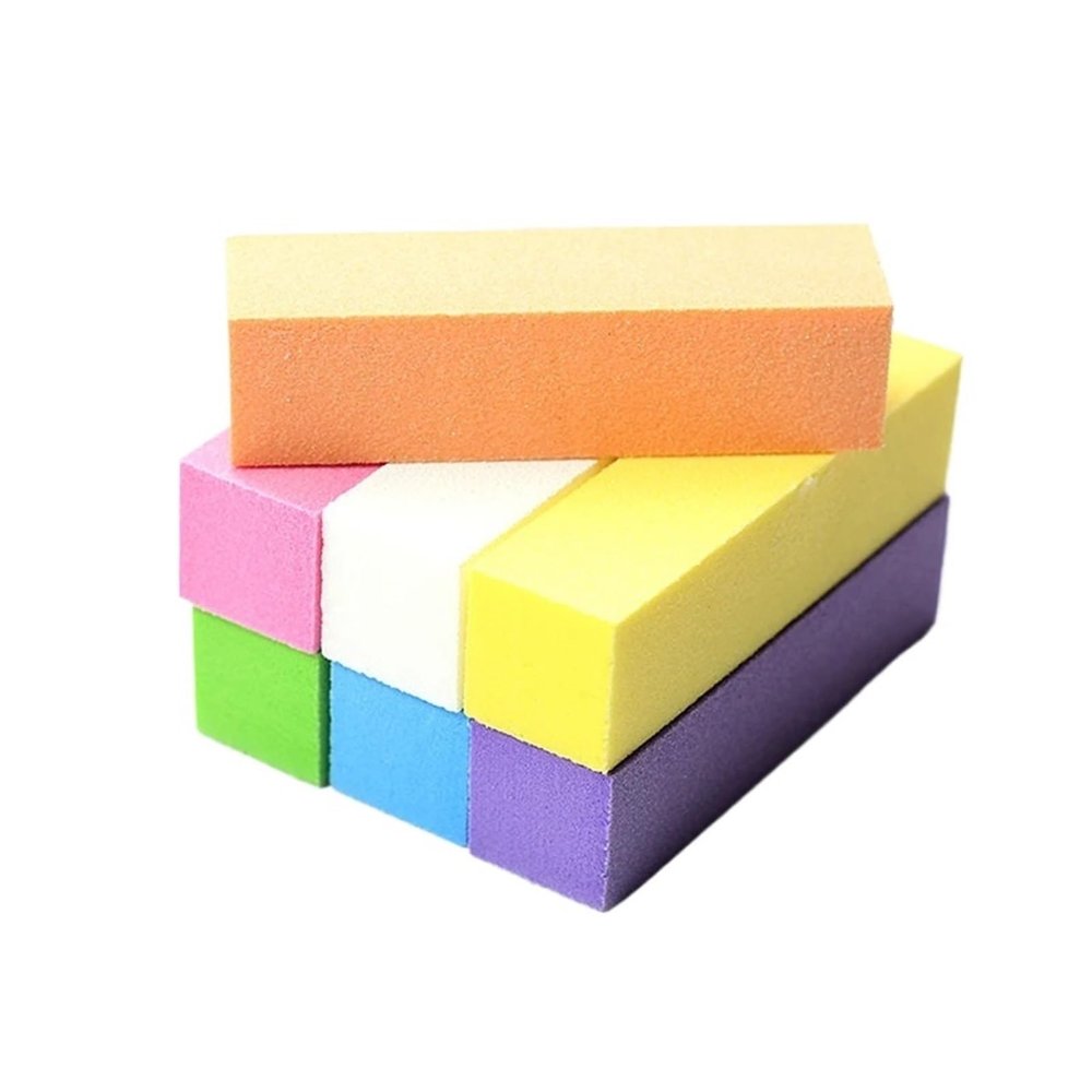 20/10 Pcs Buffer Blocks for 100 180 Buffing Sanding Files Sponge Double-Sided Manicure Tools Sets Nail Art Tips Pedicure(10 Pcs Pink)