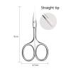 LZYXFP Eyebrow Scissors Professional Eyebrow Curved Blade Cuticle Scissors Professional Stainless Steel Manicure Trimmer Hair Remover(A) view 2