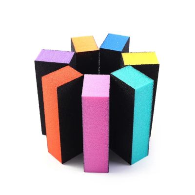 10Pcs Polished EVA Sanding Block Nail Art Buffer Sponge for Nail Tips Polishing, Nail Care Manicure Pedicure Tool(Green)
