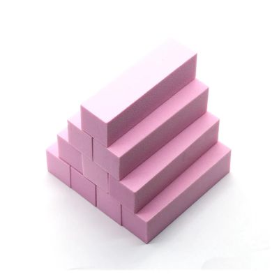 5/10 Pcs Nail Art Sanding Sponge Buffer Block Nail Buffers Files Block Grinding Polishing Manicure Nail Art Tool(Pink-10pcs)