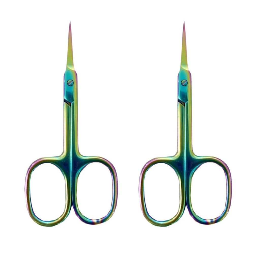 1/2pcs Professional Manicure Scissors Stainless Steel Cuticle Scissors Dead Skin Remover For Nails Art Clippers Eyebrow(ColorA 1pc)